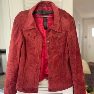 Women For Joseph brand Red Suede Jacket - Medium
